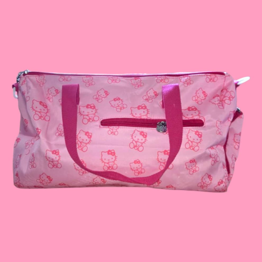 White Cat Pinky Duffle Bag