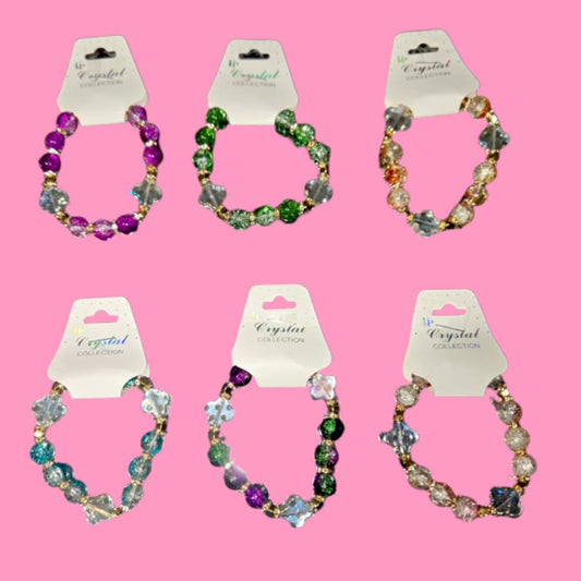 Clover Beaded Charm Bracelet