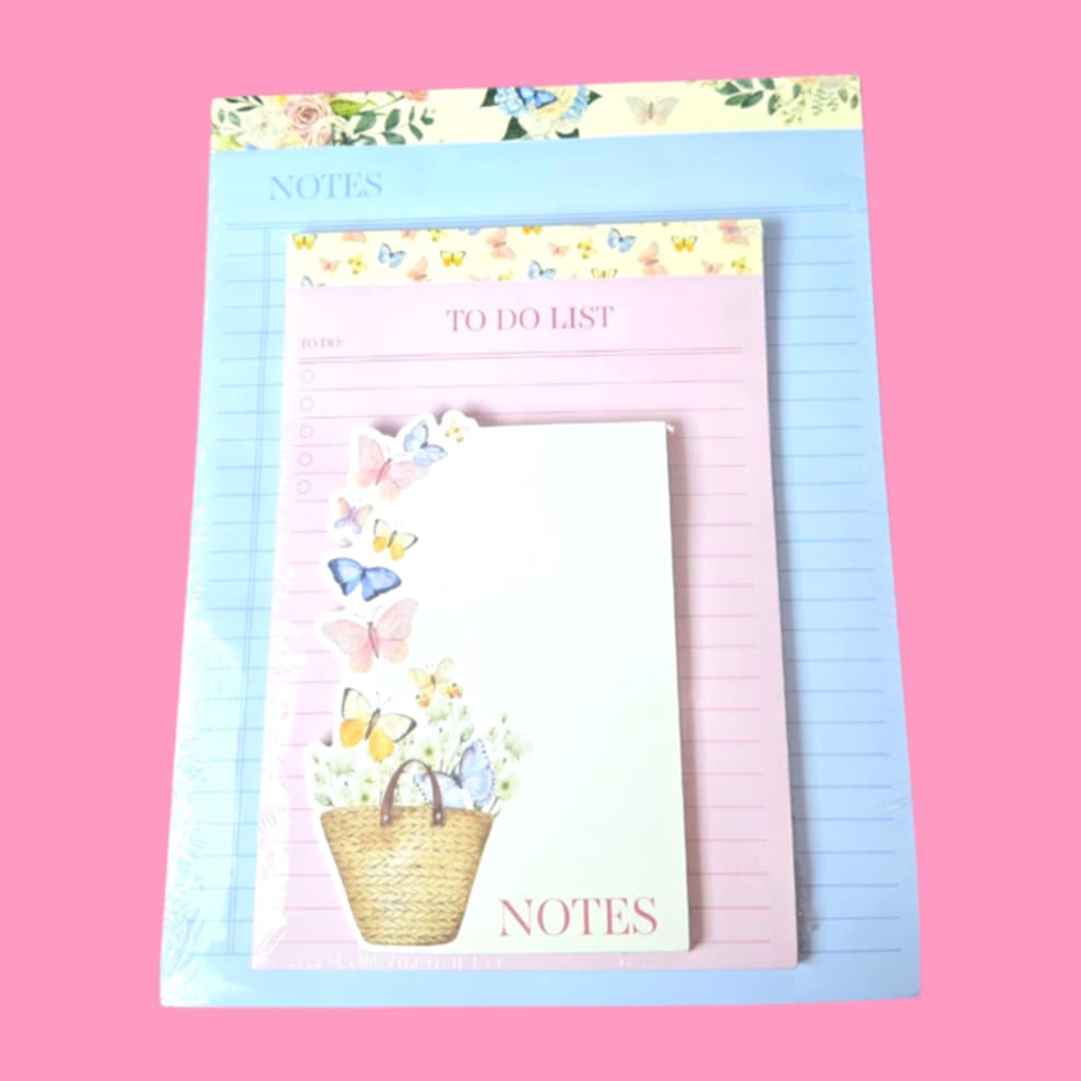 Butterflies To Do List Note Pad