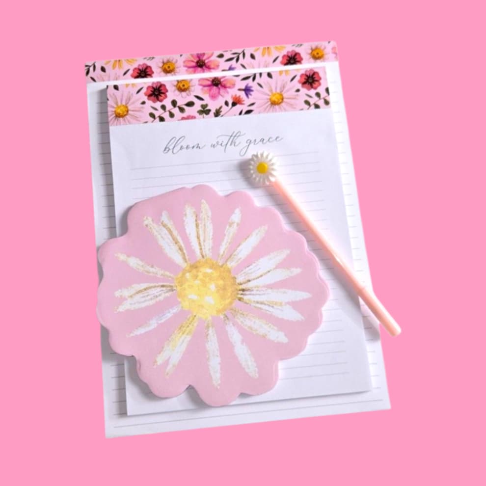 Bloom With Grace Note Pad W/Pen