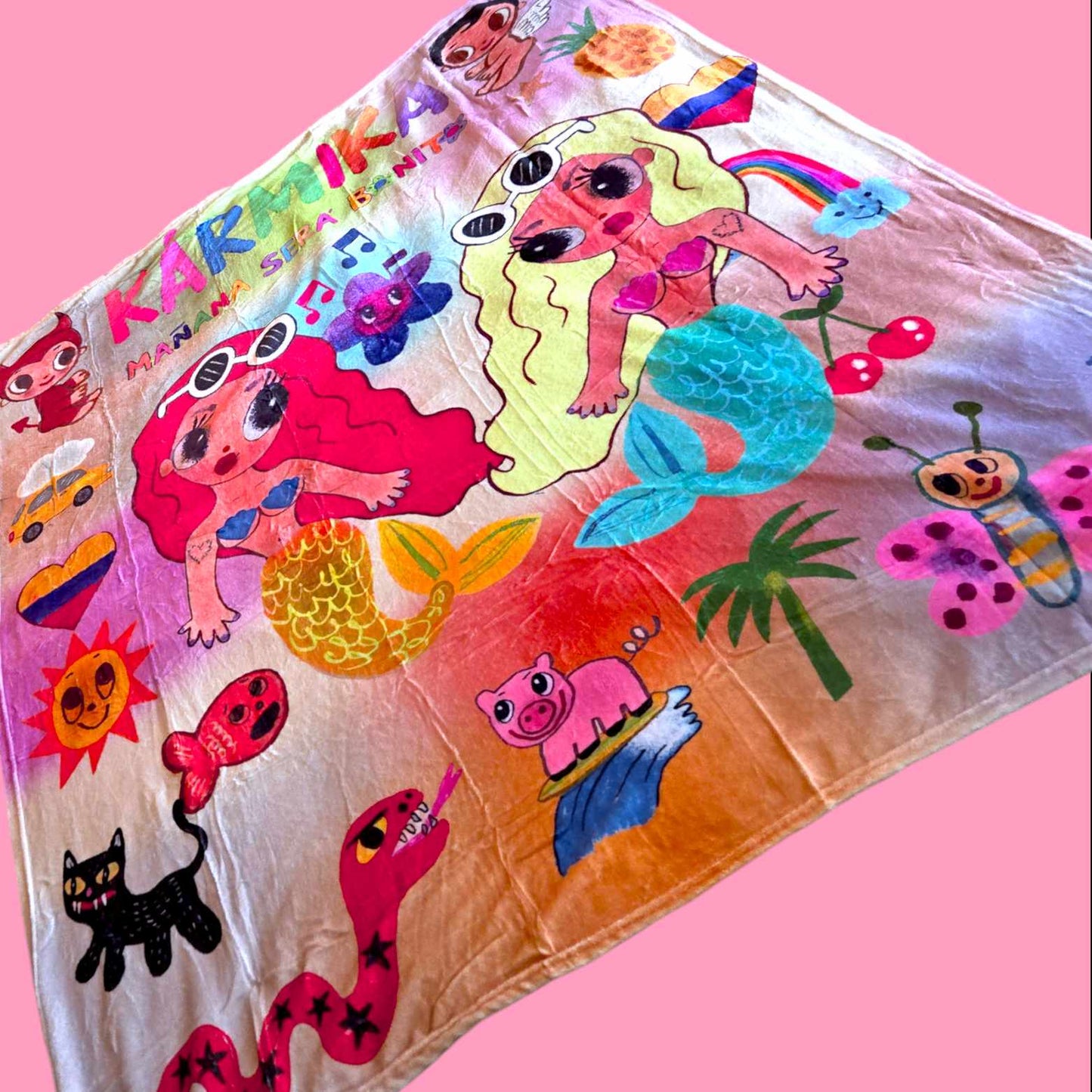KG Mermaid Besties Blanket 63x49
