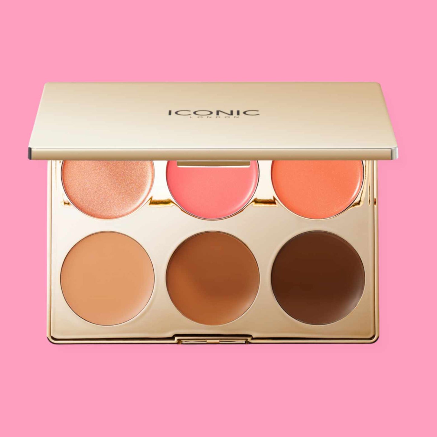 Iconic London Multi-Use Blush, Bronze, and Highlight Cream Palette