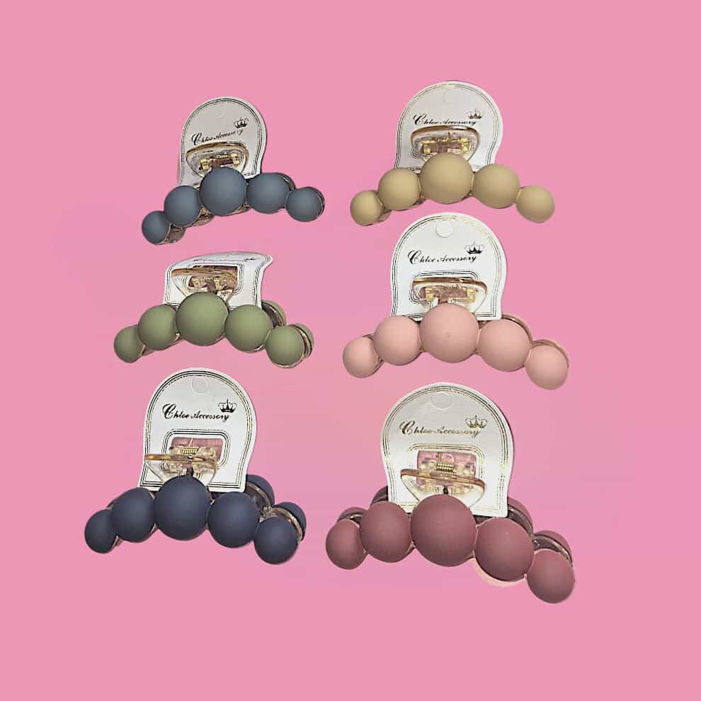 Neutral Toned Bubble Hair Clip