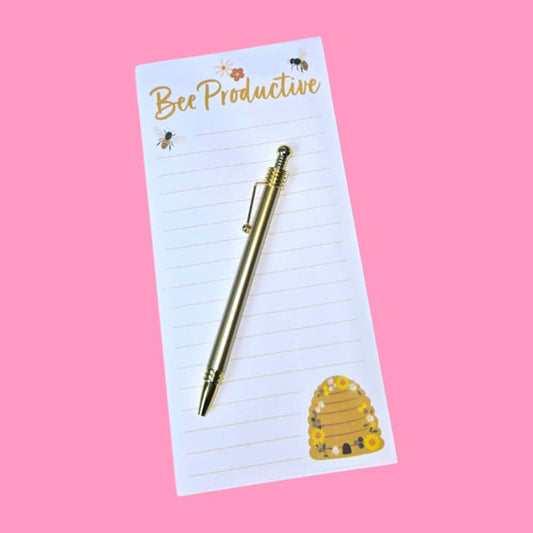 Bee Productive Notepad W/Pen