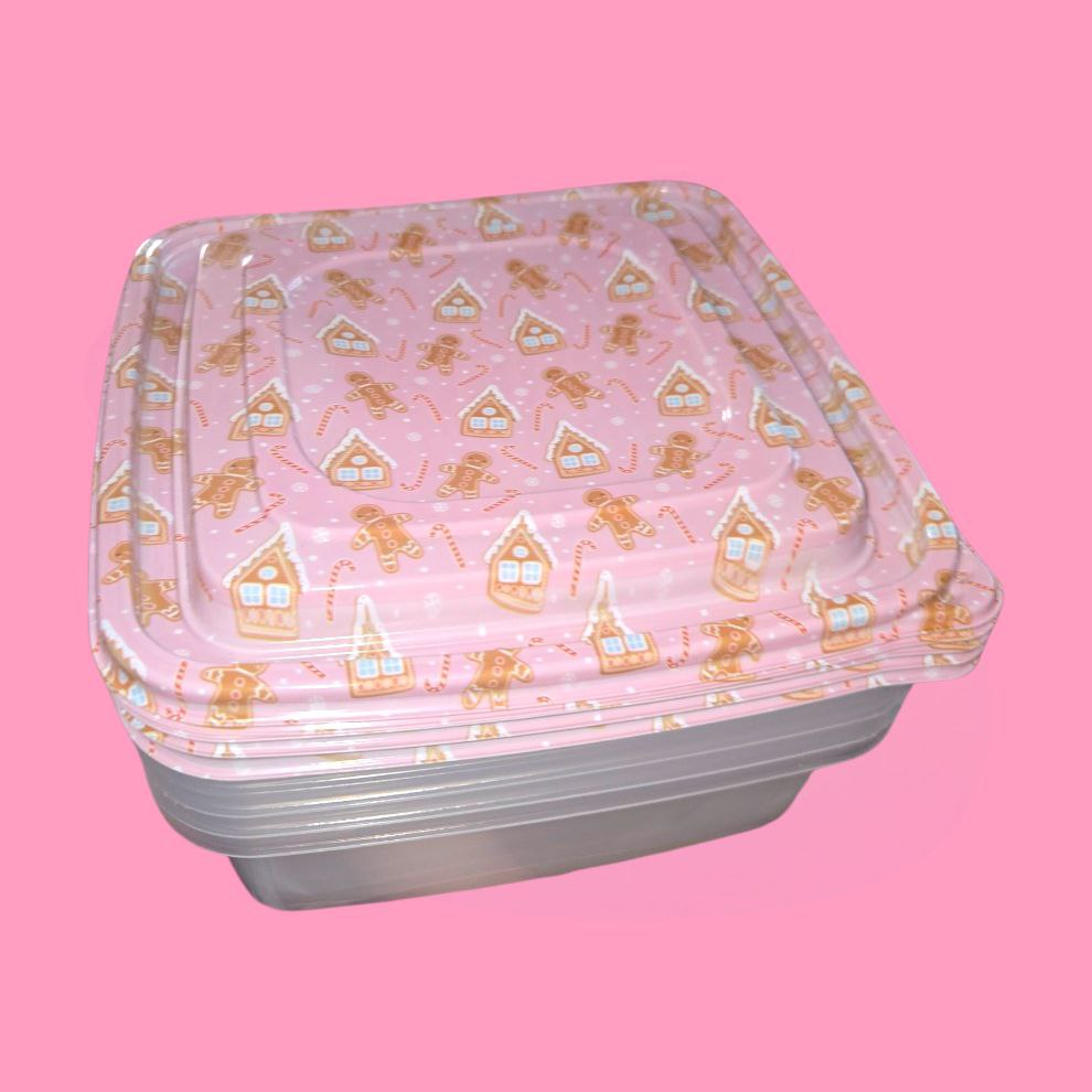 Gingerbread Christmas Large 10 Pc Container Set