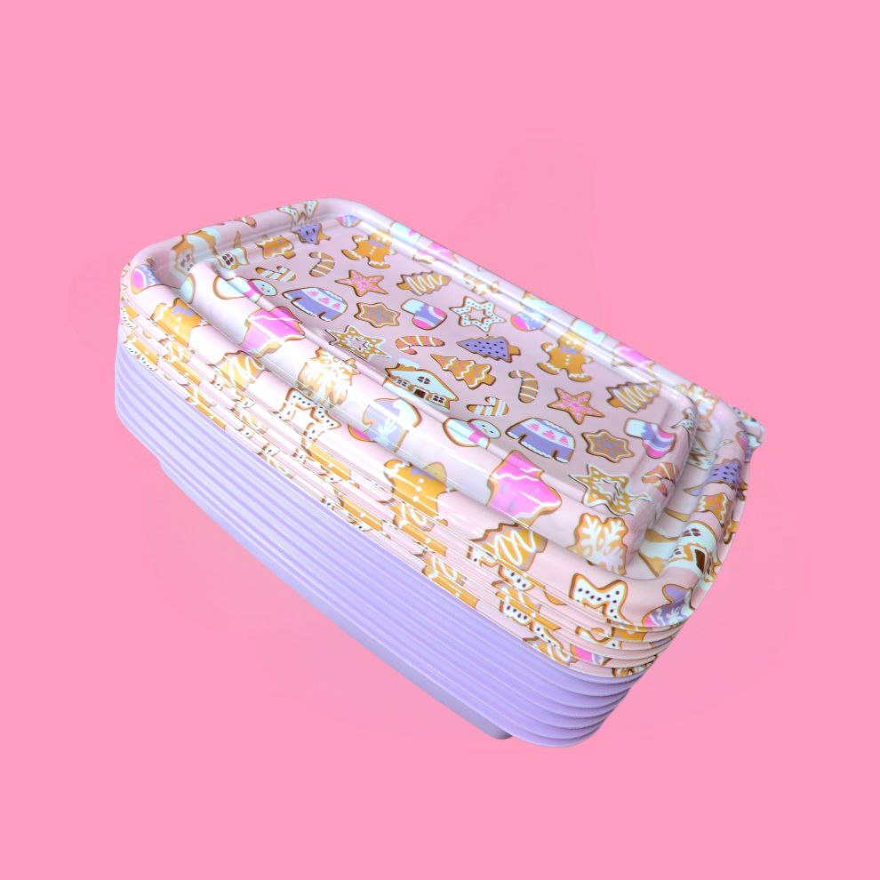 Gingerbread Girly Christmas 14 Pc Container Set