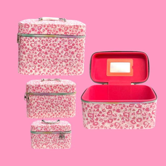 Pink Cheetah Travel Organizer Case