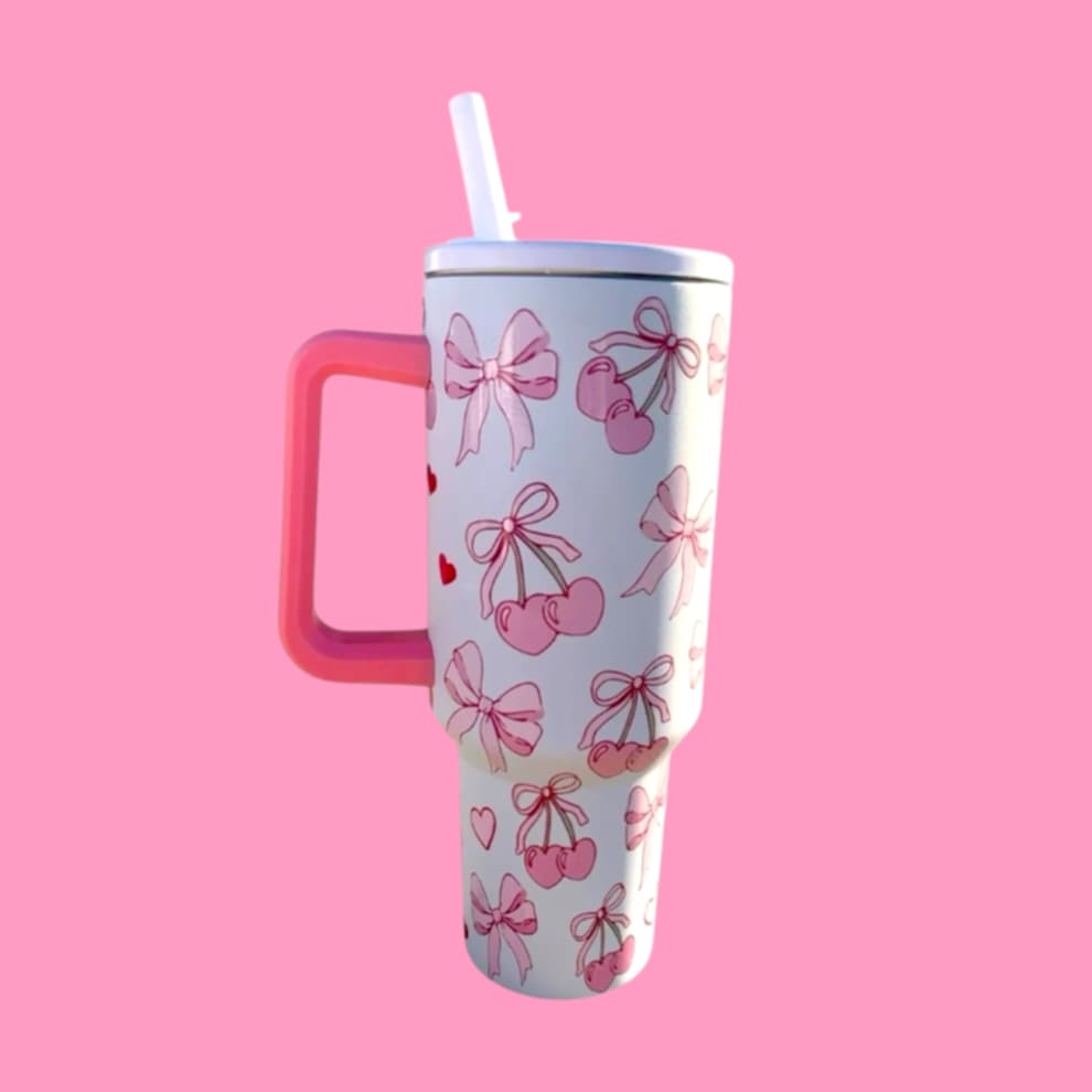 Cherry Bow 40 oz Tumbler