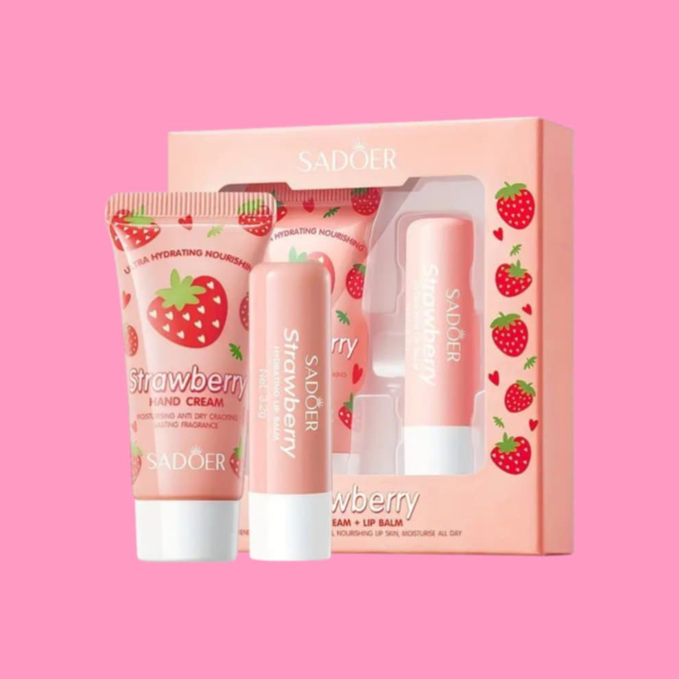 On The Go Mini Lip Balm & Hand Cream Set