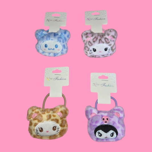 White Cat & Friends Scrunchie