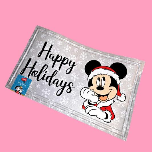 Boy Mouse Happy Holidays Doormat