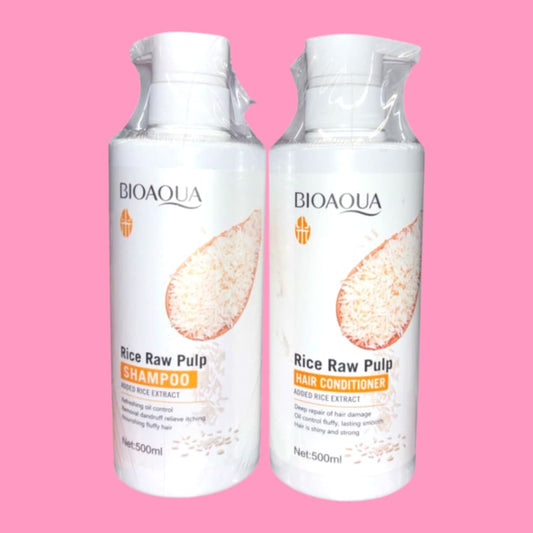 Rice Raw Pulp Shampoo & Conditioner Set