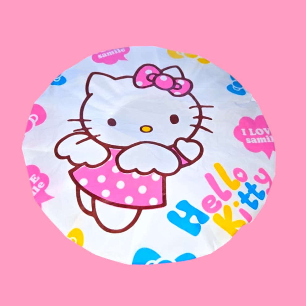 White Cat Shower Cap