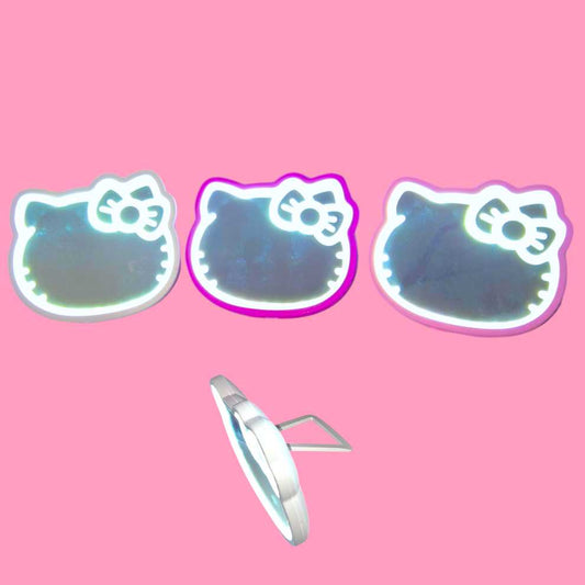 White Cat On The Go LED Mirror
