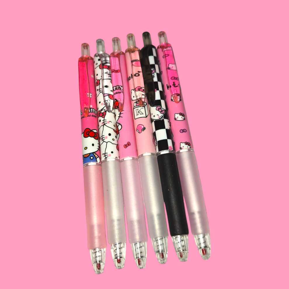 White Cat & Friends 6 Pc Pen Set