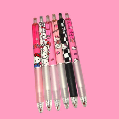 White Cat & Friends 6 Pc Pen Set