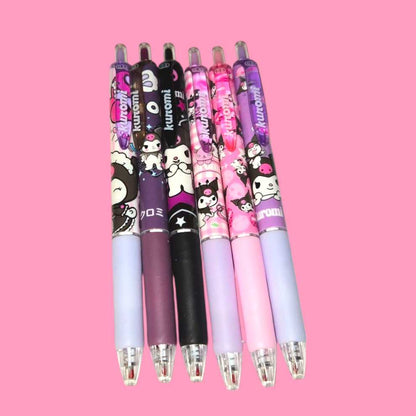 White Cat & Friends 6 Pc Pen Set