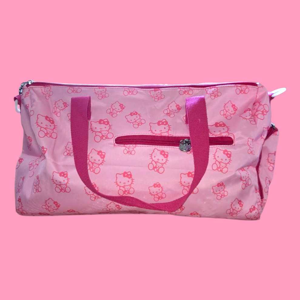 White Cat All Pink Duffle Bag