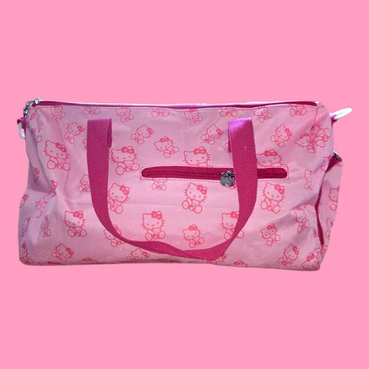 White Cat All Pink Duffle Bag