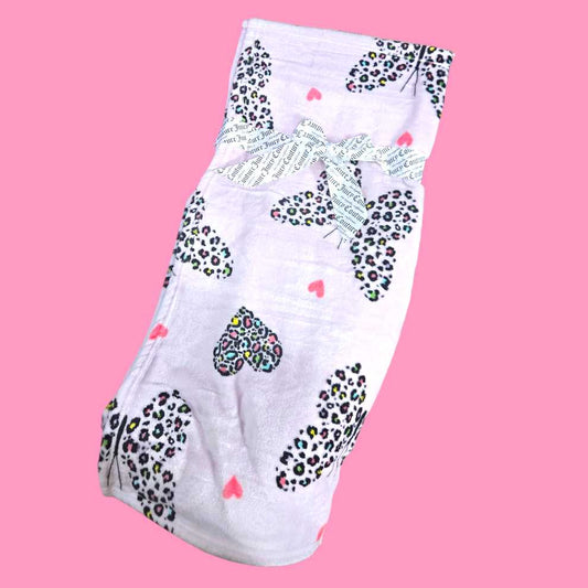 JC Cheetah Butterfly Plush Throw 50x60