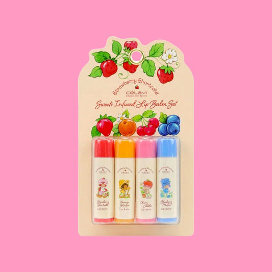 Strawberry Girl 4 Pc Scented Lip Balm Set