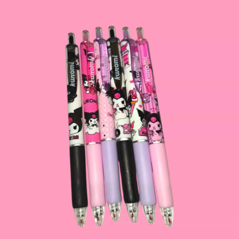 White Cat & Friends 6 Pc Pen Set