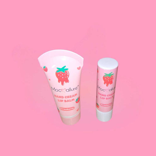 Strawberry Mini Hand Cream & Lip Balm Set