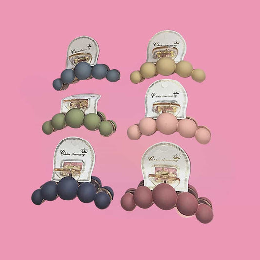 Neutral Toned Bubble Hair Clip