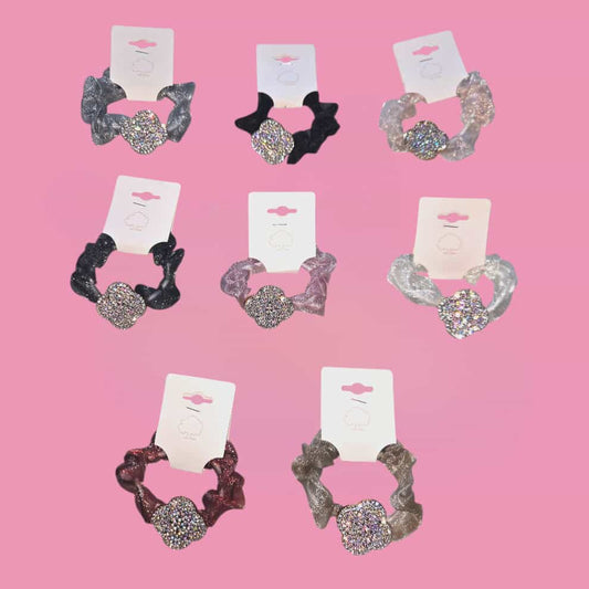 Clover Bling Hair Scrunchie