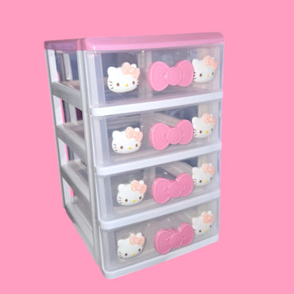 White Cat & Friends 4 Tier Drawer