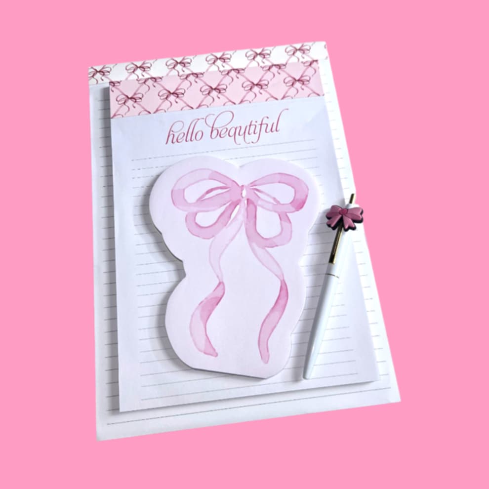 Hello Beautiful Note Pad W/Pen