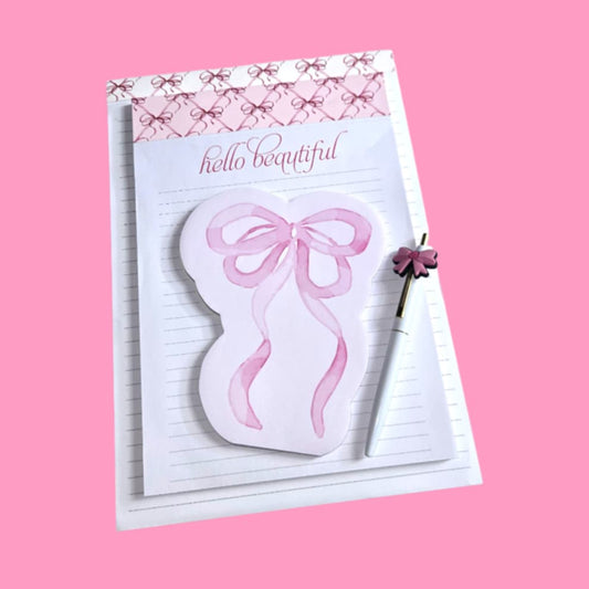 Hello Beautiful Note Pad W/Pen