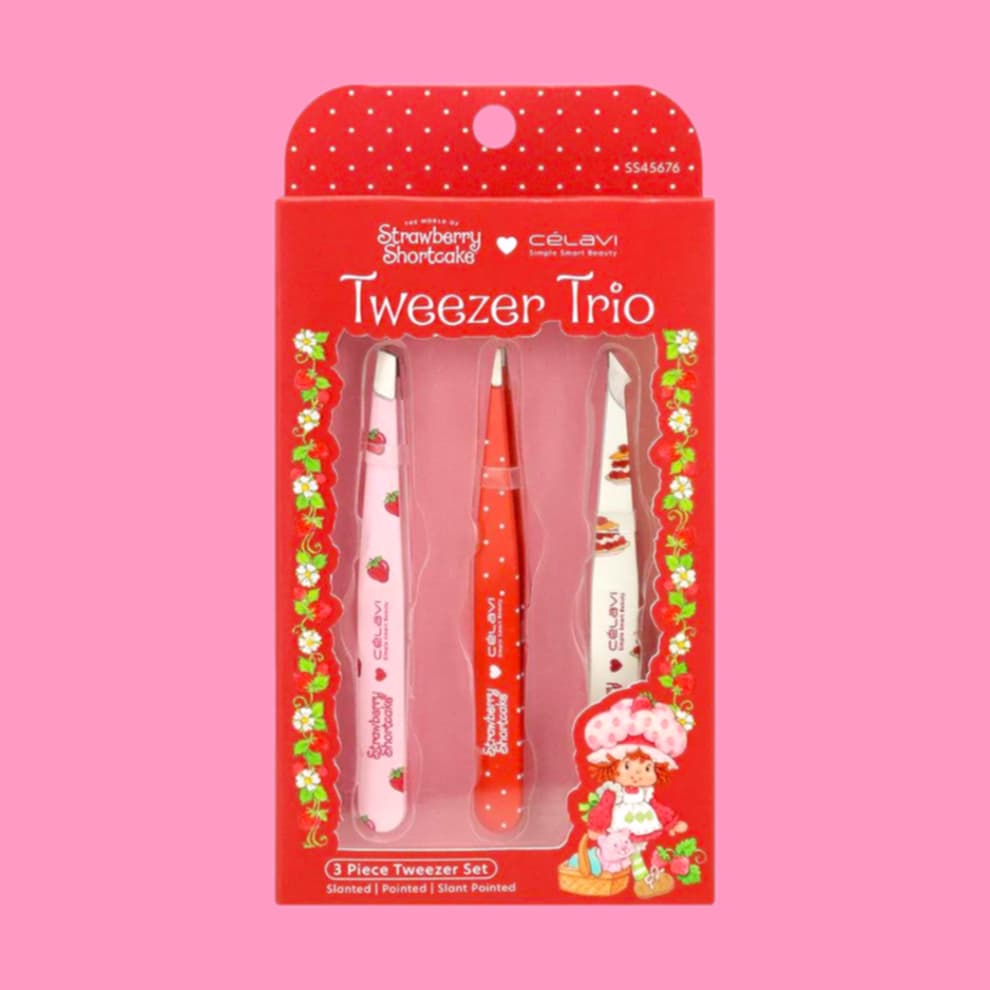Strawberry Girl 3 Pc Tweezer Set