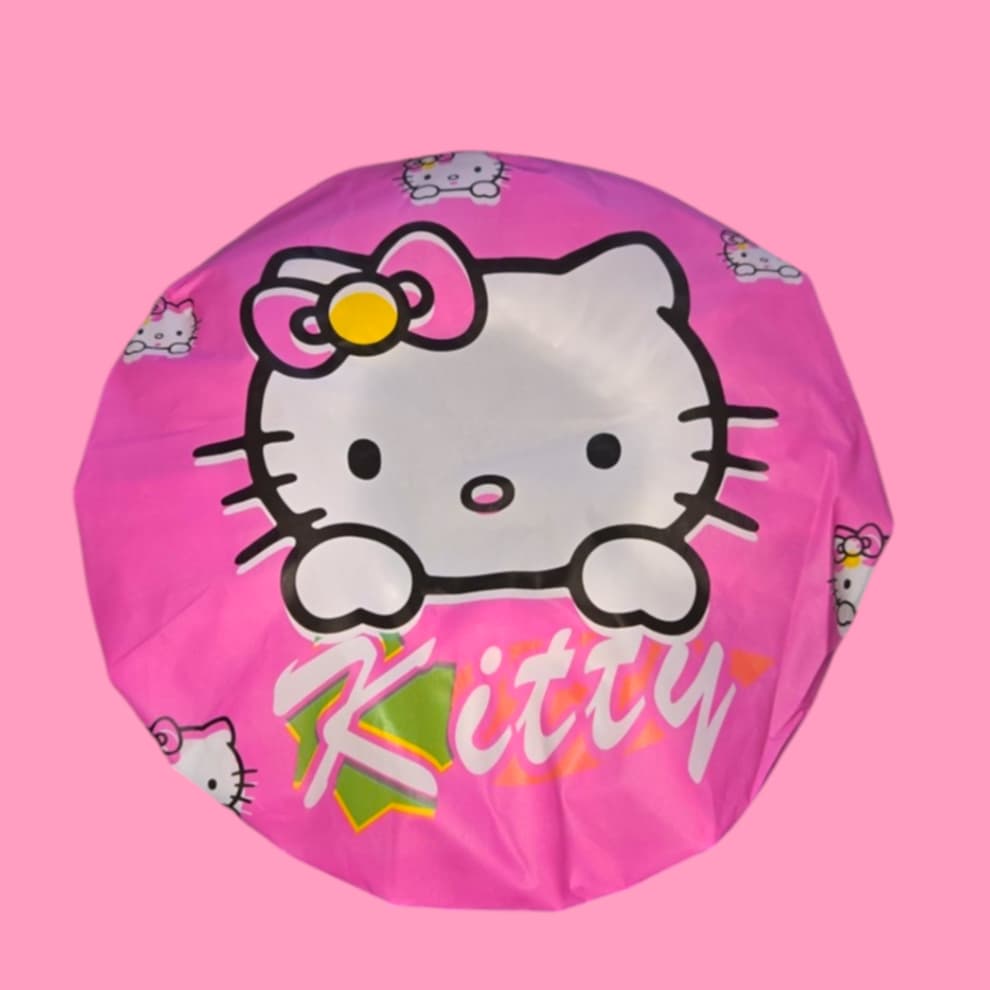 White Cat Shower Cap