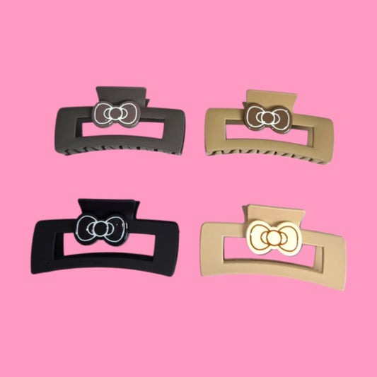 Neutral Bow Hair Clip