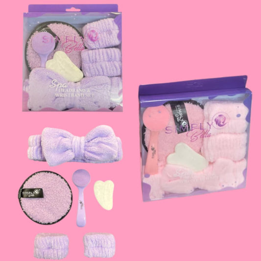 Spa Headband & Wristband Skincare Set