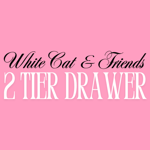 White Cat & Friends 2 Tier Drawer