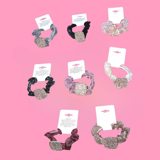Square Bling Hair Scrunchie