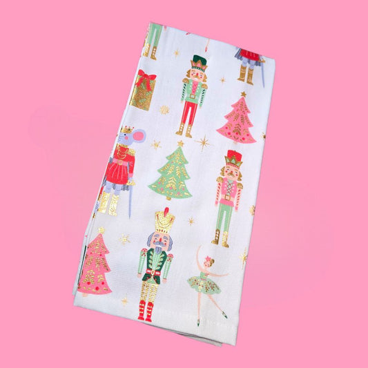 Nutcrackers & Christmas Trees 2 Pc Kitchen Towel Set