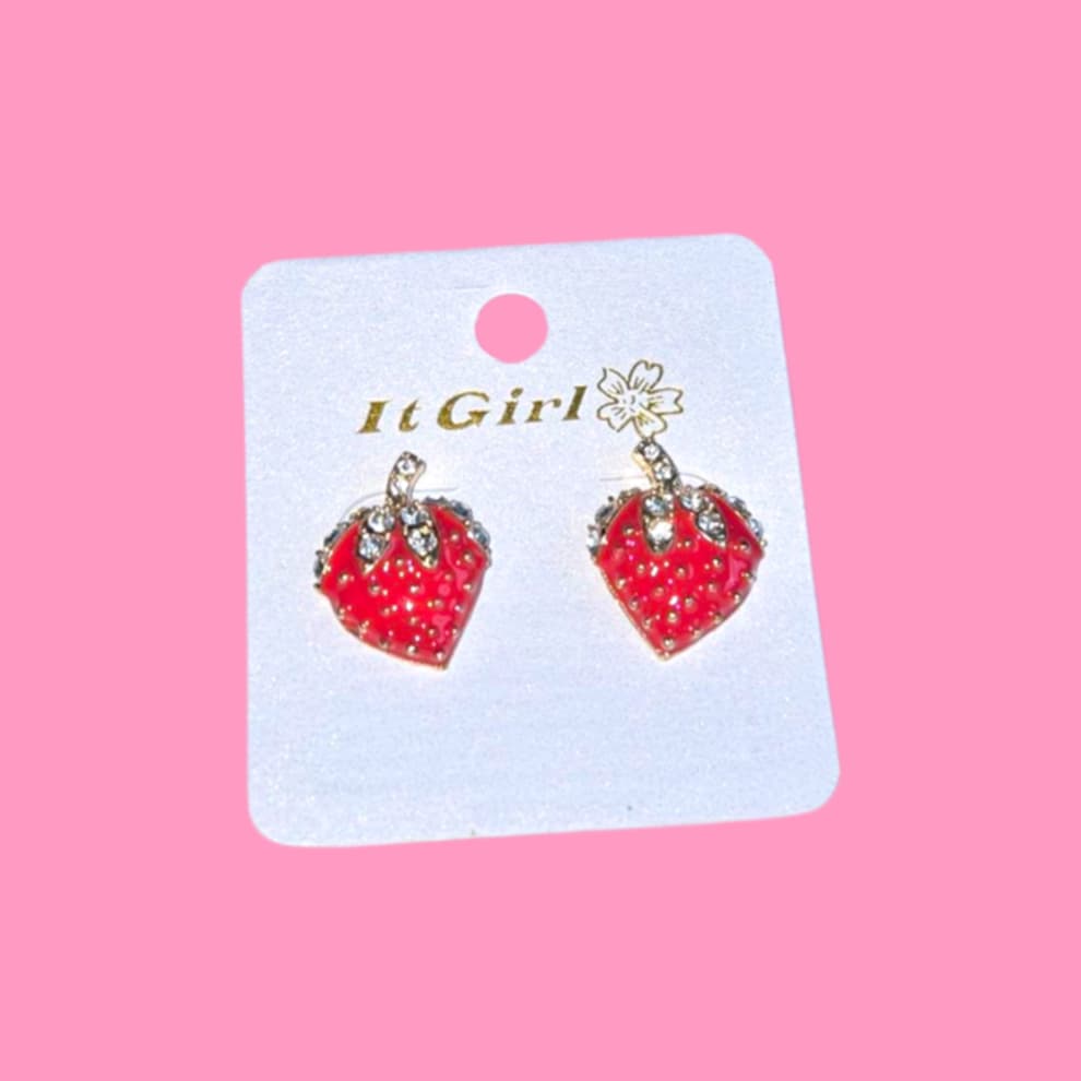 Strawberry Bling Earrings