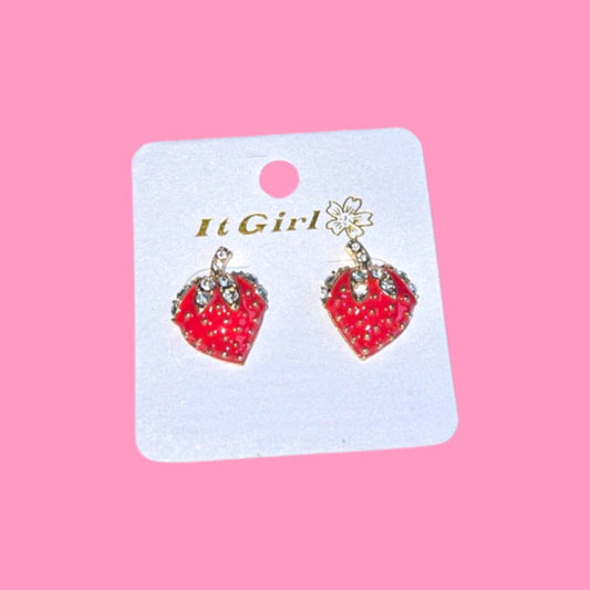 Strawberry Bling Earrings