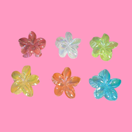 Floral Metallic Glow Hair Clip